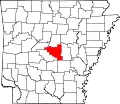 Localização do Condado de Pulaski (Arkansas)