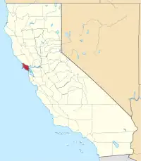 Localização do Condado de Marin