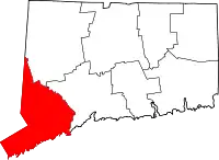 Localização do Condado de Fairfield (Connecticut)