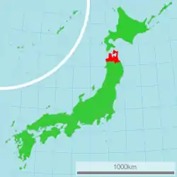 Localização de Aomori