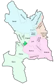 Localização de Luník IX em Košice
