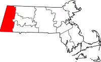 Localização do Berkshire County’s location in Massachusetts