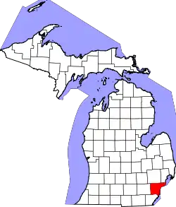 Localização do Condado de Wayne (Michigan)