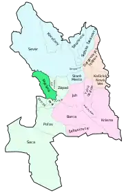 Localização de Myslava em Košice