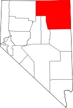 Localização do Condado de Elko