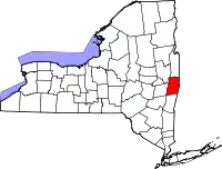 Localização do Condado de Rensselaer