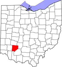 Localização do Map of Ohio highlighting Clinton County