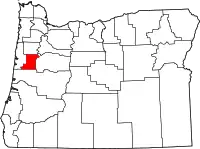 Localização do Condado de Benton (Oregon)