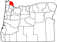 Localização do Condado de Columbia (Oregon)