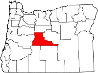 Localização do Condado de Deschutes