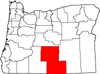 Localização do Condado de Lake (Oregon)