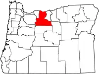 Localização do Condado de Wasco