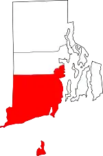 Localização do Condado de Washington (Rhode Island)