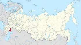Localização do Oblast de Astrakhan na Rússia.