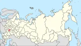 Localização do Oblast de Tambov na Rússia.