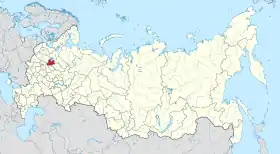 Localização do Oblast de Iaroslavl na Rússia.