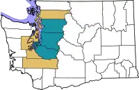Mapa da Região Metropolitana de Seattle