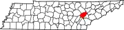 Localização do Condado de Roane (Tennessee)