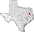 Localização do Condado de Cherokee (Texas)