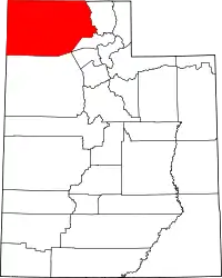 Localização do Condado de Box Elder