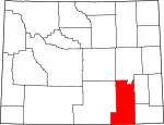 Localização do Condado de Albany (Wyoming)