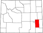 Localização do Condado de Platte (Wyoming)
