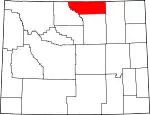 Localização do Condado de Sheridan (Wyoming)