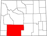 Localização do Condado de Sweetwater