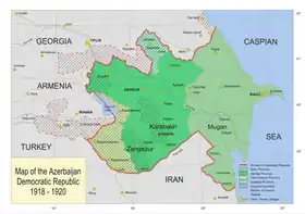 Localização de Azerbaijão