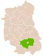 Localização do Condado de Zamość na Lublin.