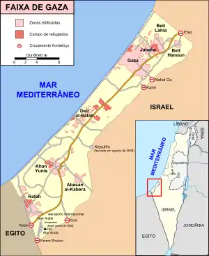 Localização  Faixa de Gaza