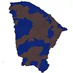 Mapa da eleição para vice-governador no Ceará em 1950