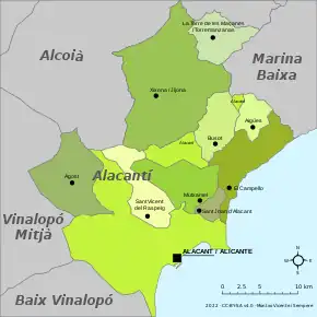 Mapa da comarca.