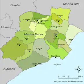 Mapa da comarca.