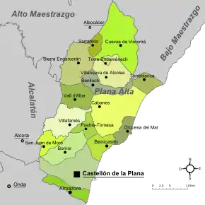 Mapa da comarca.