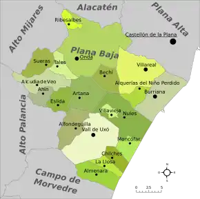 Mapa da comarca.