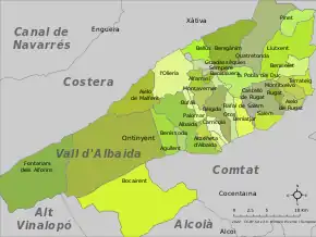 Mapa da comarca.