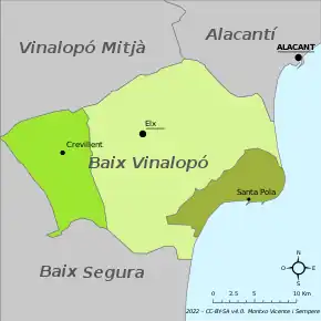 Mapa da comarca.