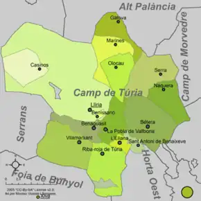 Mapa da comarca.