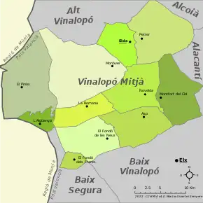 Mapa da comarca.