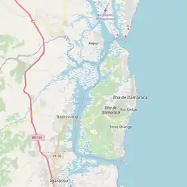 Mapa do canal e áreas próximas.