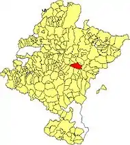 Localização do município de Ibargoiti em Navarra