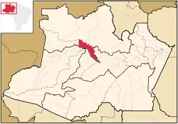 Localização de Maraã no Amazonas