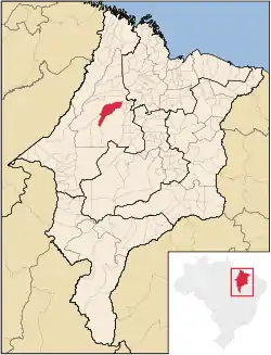 Localização de Alto Alegre do Pindaré no Maranhão
