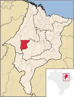 Localização de Amarante do Maranhão no Maranhão