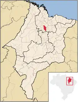 Localização de Arari no Maranhão