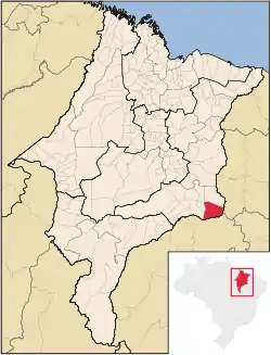 Localização de Barão de Grajaú no Maranhão