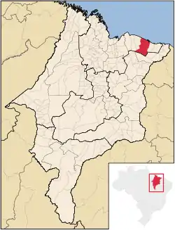 Localização de Barreirinhas no Maranhão