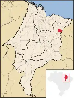 Localização de Buriti no Maranhão