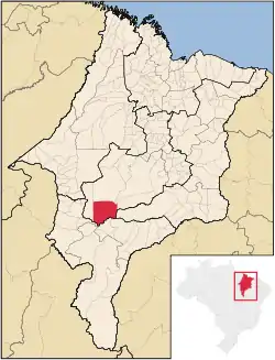 Localização de Formosa da Serra Negra no Maranhão